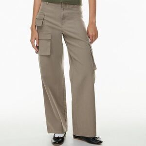 Aritzia Tan Cargo Pocket Trousers